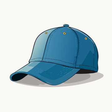 Blue Baseball Cap Illustration