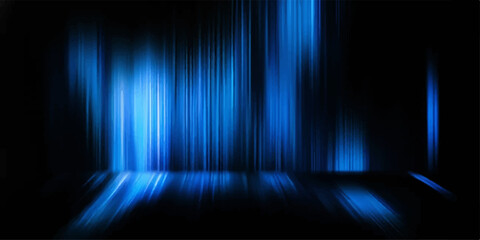 Abstract blue light streaks emanate from the ground, creating an ethereal and mysterious atmosphere in this visually striking digital artwork. © LumenCraft