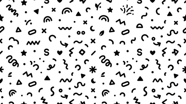 Black and white geometric shapes pattern.