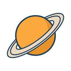 Saturn Planet with Ring System 1. © Gam