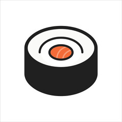 Sushi Roll with Salmon Filling. © Saka