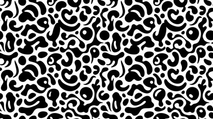 Fototapeta premium Black and white leopard print pattern.