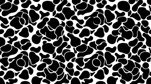 Black and White Cowhide Pattern.