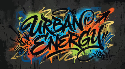 Urban energy graffiti lettering art © S.Siam