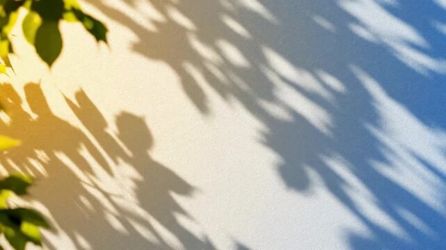 Soft Sunlight and Leaf Shadow Background