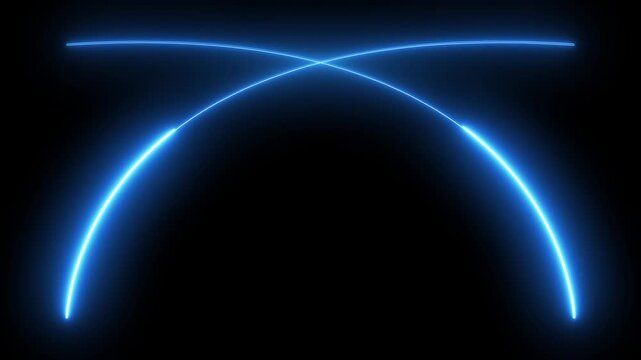 Blue Neon Glow Energy Lines Crossing Background Loop.electric blue aesthetic for stream starting screens.