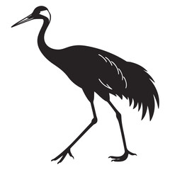Fototapeta premium heron silhouette isolated on white background