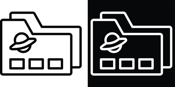 classify Two-tone version in black and white background