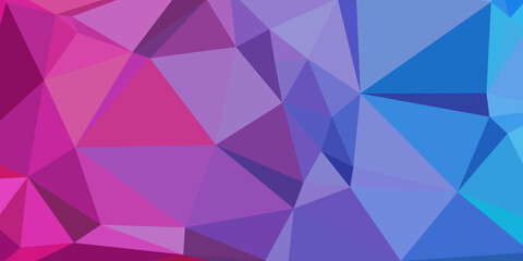 Obraz premium おしゃれな背景画像 ポリゴンデザイン幾何学背景 抽象的な幾何学模様 Abstract delaunay voronoi trianglify polygon mosaic gradient background illustration