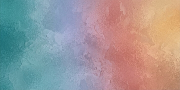A textured background featuring a soft gradient blending cool teal tones with warm coral and orange hues, creating an abstract, atmospheric visual.