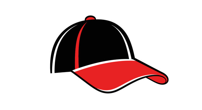 Black and red baseball cap.