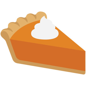 Slice of pumpkin pie with whipped cream topping dessert slice food and drink pastry crust