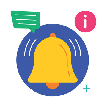 Notification Alert Flat Vector Icon Eps 10 File