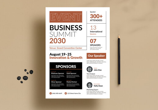 Modern Business Summit Event Poster