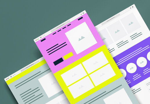 Modern Web Landing Page Wireframe Template