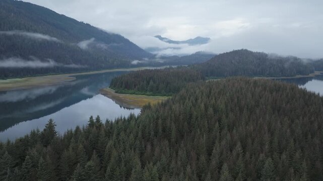 Neka Bay Wilderness Alaska Drone Aerial View