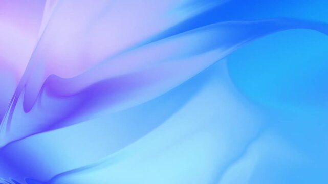 Abstract liquid fluid background flowing with smooth gradients of purple, violet, and cyan blue colors. 4K digital motion graphics looping animation.