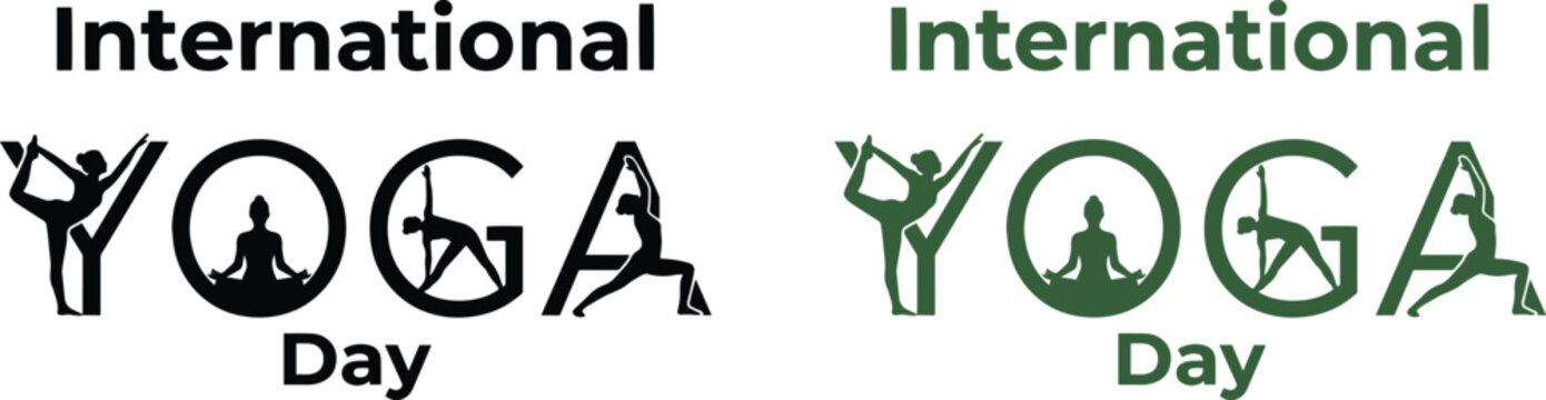 International yoga day logo design