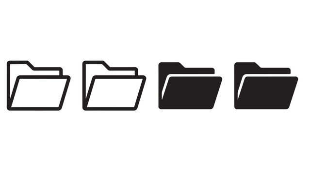 Minimalist folder icon variations