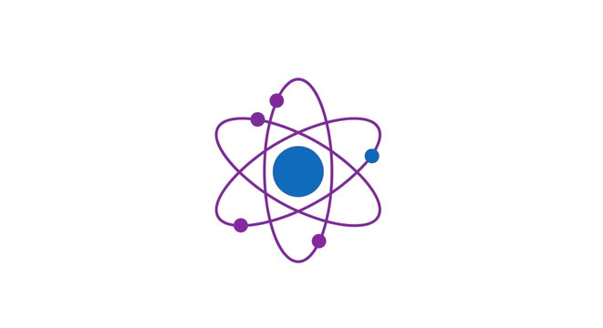 Atom Structure with Electron Orbits.