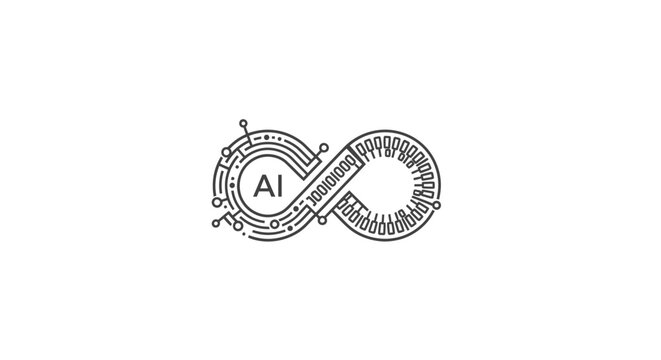 Artificial Intelligence Symbol Design Concept.