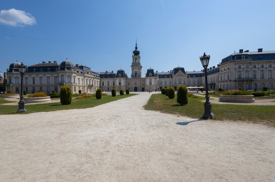 KESZTHELY, HUNGARY, JULY 17, 2024 - Festetics Palace in Keszthely, Hungary, Europe