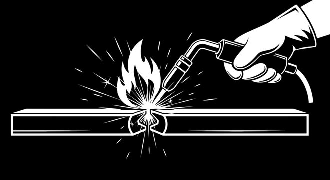 Welding hand tool flame metal work.
