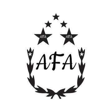 Black AFA logo vector, sports emblem with stars and laurel wreath, athletic badge, team insignia