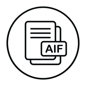 AIF document file icon symbol