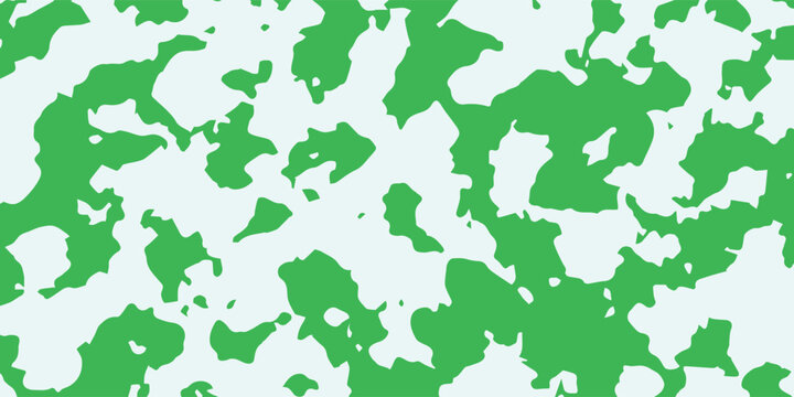 Green and White Camouflage Pattern Background.