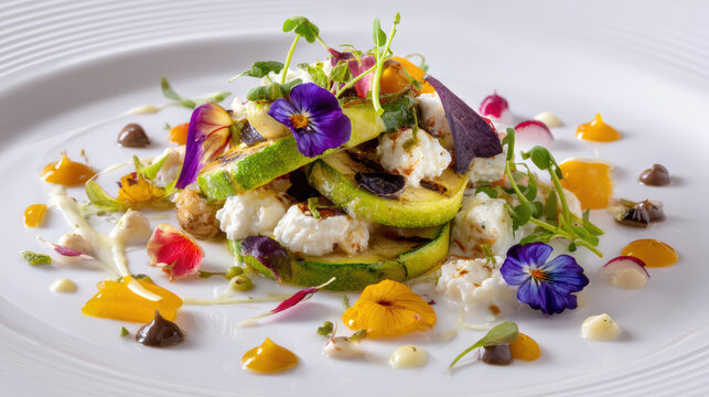 grilled courgette with ricotta salata