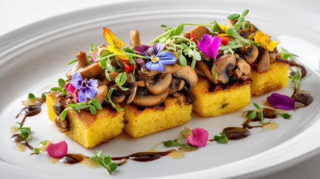 grilled polenta with wild mushroom rago