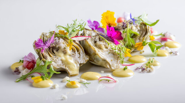 grilled artichoke hearts with lemon aio