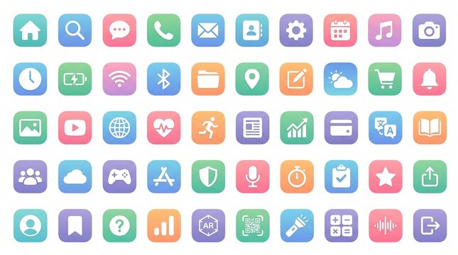 set of icons