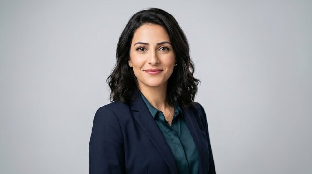 Professional portrait of confident Middle Eastern businesswoman
