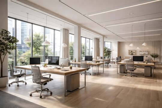 Modern open-plan office space