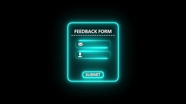 Digital feedback form interface concept on the transparent background. Perfect for customer feedback, digital onboarding, user experience in web applications.4k video