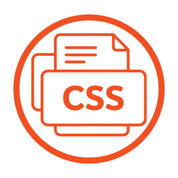CSS coding symbol on computer screen