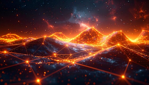 Abstract fire background featuring a fiery explosion background loop of cosmic energy from a glowing supernova galaxy nebula in the deep night sky universe
