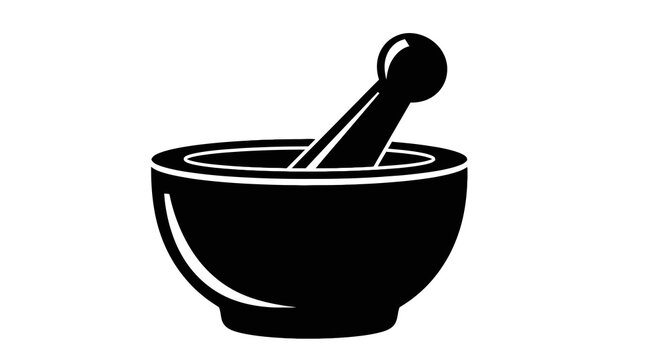 Mortar and pestle kitchen tool.