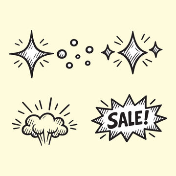 Sale discount comic explosion bubble.