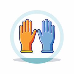 Fototapeta premium Pair of Protective Gloves Icon