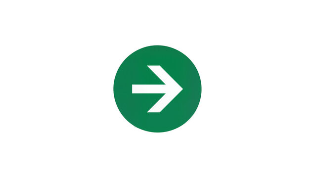 Green circle with white right arrow symbol