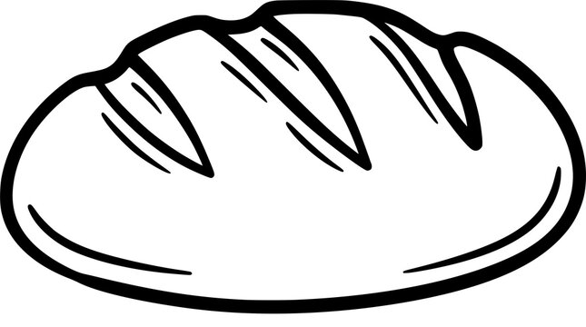 Trendy bread loaf vector bundle with diagonal scoring cuts and minimalist bakery illustration