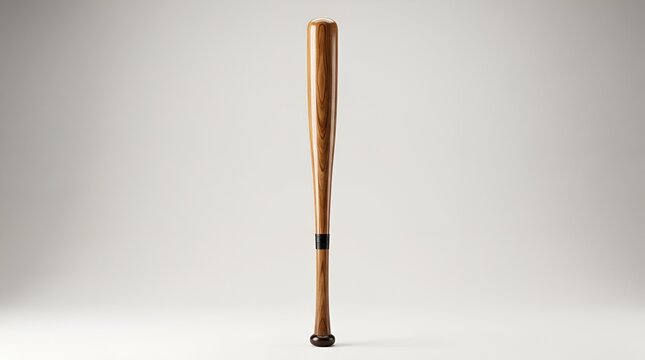 Wooden Baseball Bat Isolated on White Background - Sport Equipment