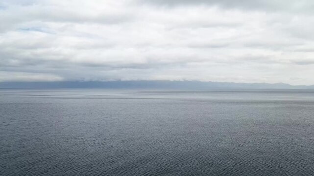 Aerial view of Sayram Lake, Bole, Xinjiang, China