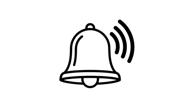 Ringing Alarm Bell Icon Symbol.