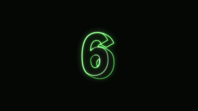  10 Counting Down Animation with Black Background 4K HighQuality Countdown Timer VFX