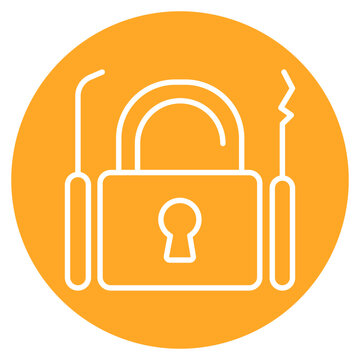 Lock Picking Vector Icon