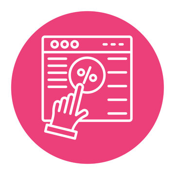 Click Rate Vector Icon
